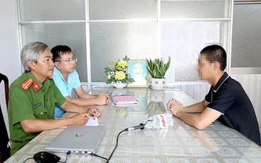 H.T.H đến cơ quan Công an Sóc Trăng trình báo vụ việc. (Ảnh: CAST)