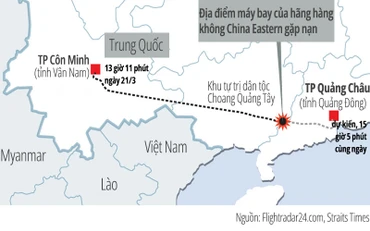 Vụ tai nạn máy bay chở 132 người tại Trung Quốc