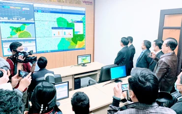Trung tâm Giám sát điều hành đô thị thông minh (IOC) đi vào hoạt động thử nghiệm. (Ảnh: NGÔ QUANG DŨNG)