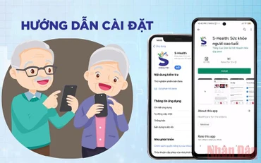 Ứng dụng chăm sóc sức khỏe người cao tuổi S-Health. (Ảnh: JICA)