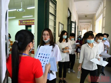 Tại Kỳ thi tốt nghiệp trung học phổ thông năm 2021. Ảnh: THUỶ NGUYÊN