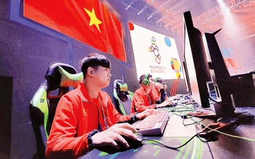 Đội tuyển eSports Việt Nam thi đấu tại SEA Games 30. Ảnh | GAME4V