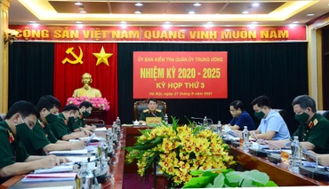 Đại tướng Lương Cường chủ trì kỳ họp thứ 3, Ủy ban Kiểm tra Quân ủy Trung ương.