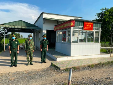 Các chiến sĩ bảo vệ tuyến biên giới An Giang.
