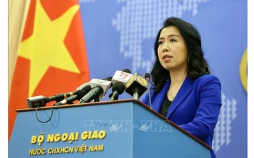 Người phát ngôn Lê Thị Thu Hằng (Ảnh: TTXVN).
