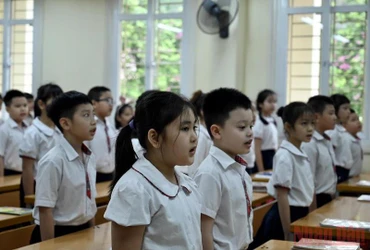 Học sinh tiểu học tại Hà Nội. Ảnh: DUY LINH