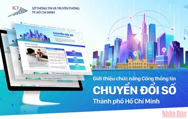 Giới thiệu Cổng thông tin chuyển đổi số Thành phố Hồ Chí Minh. (Ảnh chụp màn hình)