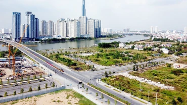 Một góc Thủ Thiêm. Ảnh: TRƯỜNG NGUYÊN