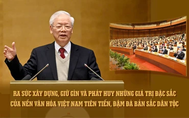 Ra sức xây dựng, giữ gìn và phát huy những giá trị đặc sắc của nền văn hóa Việt Nam tiên tiến, đậm đà bản sắc dân tộc