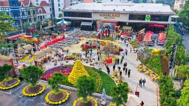 Toàn cảnh Hội hoa Xuân 2022 tại Novaland Gallery.