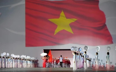 Đoàn thể thao Việt Nam. (Ảnh: THÀNH ĐẠT)