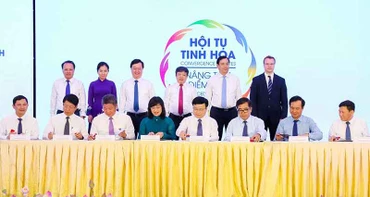 Lễ ký kết Thỏa thuận hợp tác liên kết phát triển du lịch giữa thành phố Hà Nội, Thành phố Hồ Chí Minh và các tỉnh Bắc Trung Bộ mở rộng giai đoạn 2022-2025 và Kế hoạch triển khai các hoạt động liên kết giai đoạn 2022-2023.