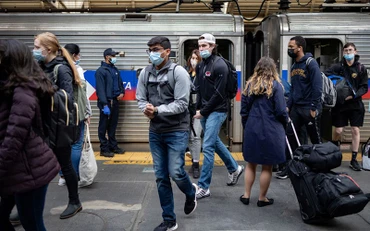 Ga tàu 30th Street Station ở TP Philadelphia, bang Pennsylvania, ngày 18/4. (Ảnh: Reuters)