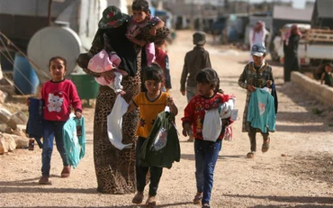 Người tị nạn Syria tại tỉnh Idlib. (Ảnh: AFP/TTXVN)
