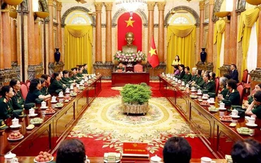 Quang cảnh buổi tiếp. (Nguồn: TTXVN)
