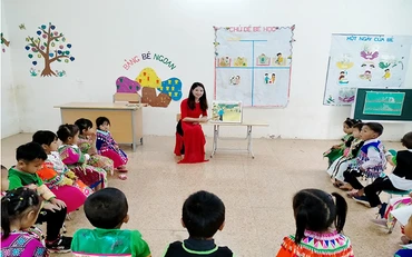 Giờ dạy của cô giáo Trần Thị Hồng.