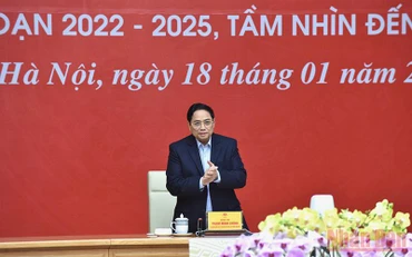 Thủ tướng Phạm Minh Chính chủ trì Hội nghị. (Ảnh: Trần Hải)