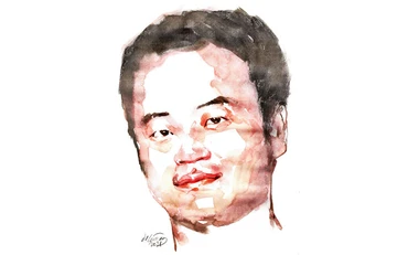 Ký họa chân dung nhà thơ Đỗ Anh Vũ của họa sĩ Đỗ Hoàng Tường.