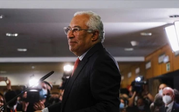 Lãnh đạo đảng Xã hội (PS) Bồ Đào Nha, Thủ tướng Antonio Costa phát biểu sau khi giành chiến thắng cuộc bầu cử tại Lisbon, 31/1/2022. (Ảnh: Reuters) 