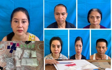 Các đối tượng liên quan và ma túy tang vật vụ án.
