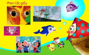 Một số hình ảnh phim cắt giấy của Hãng phim Hoạt hình Việt Nam.