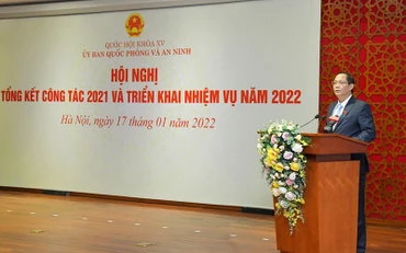  Thượng tướng Trần Quang Phương phát biểu chỉ đạo tại Hội nghị. Ảnh: qdnd.vn