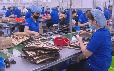 Sau khi đào tạo nghề, nhiều lao động nông thôn ở Hà Nam đã vào làm việc tại các khu công nghiệp với thu nhập ổn định. (Ảnh: Đào Phương)