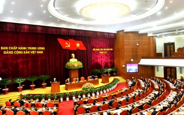 Hội nghị lần thứ 14 Ban Chấp hành T.Ư Đảng khóa XII. (Ảnh: ĐĂNG KHOA)