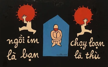 Tranh cổ động của họa sĩ Trần Công Dũng.