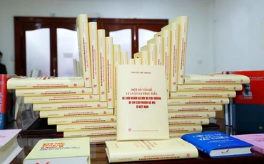 Sách "Một số vấn đề lý luận và thực tiễn về chủ nghĩa xã hội và con đường đi lên chủ nghĩa xã hội ở Việt Nam". (Ảnh: Phương Hoa/TTXVN) 