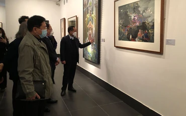 Không gian trưng bày mỹ thuật đương đại của Bảo tàng Mỹ thuật Việt Nam. (Ảnh: HƯƠNG SEN)