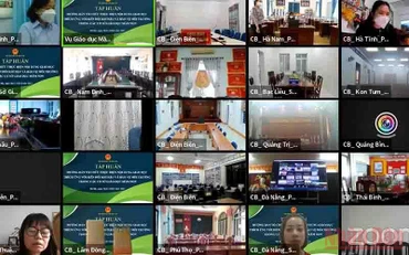 Buổi tập huấn trực tuyến do Bộ Giáo dục và Đào tạo tổ chức.
