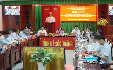 Đoàn kiểm tra số 2 của Ban Chỉ đạo Trung ương về phòng, chống tham nhũng, tiêu cực làm việc tại Sóc Trăng.