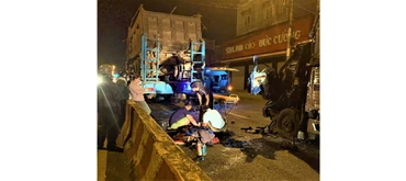 Hiện trường vụ tai nạn.