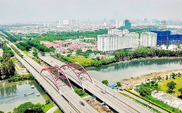 Một góc đô thị phía nam thành phố Hồ Chí Minh. (Ảnh: Vũ Nguyên/Báo Nhân Dân)