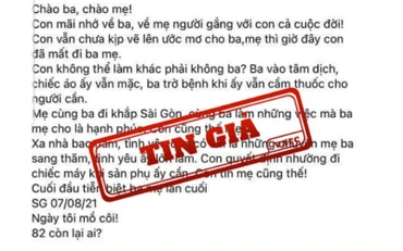 Nội dung sai sự thật đăng trên Facebook Trần Khoa.
