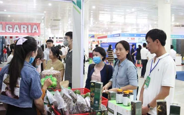 Khách tham quan, mua sắm tại Hội chợ