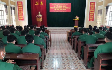 Lễ tiễn quân nhân hoàn thành nghĩa vụ quân sự tại ngũ năm 2022.