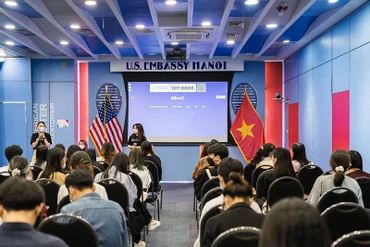 Một hoạt động dành cho giới trẻ ở Trung tâm Hoa Kỳ tại Hà Nội. (Ảnh Đại sứ quán Hoa Kỳ) 