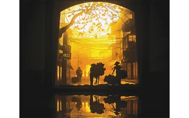Bức Mùa thu Hà Nội của Nguyễn Duy Duy.