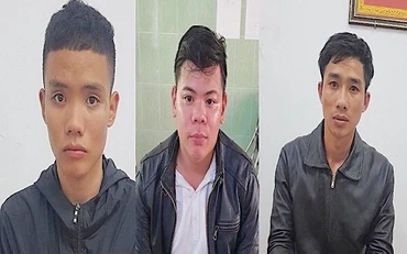 Các đối tượng Nguyễn Bá Tuấn, Trần Đình Ý và Huỳnh Văn Hùng. (Ảnh Công an cung cấp)