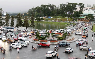 Trung tâm thành phố Đà Lạt dịp lễ 30/4 vừa qua.