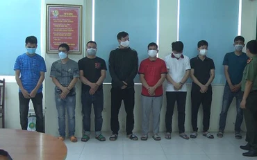 Các đối tượng bị bắt trong vụ án liên quan đến đường dây đánh bạc hàng nghìn tỷ đồng qua mạng Internet.