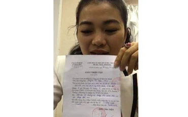 Đối tượng Huỳnh Thị Ngọc Như từng đưa lên mạng hình ảnh Giấy triệu tập làm việc của cơ quan chức năng.