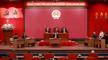 Phiên tòa giả định việc xét xử. (Ảnh: UN Women)