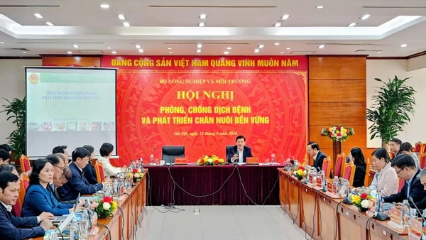 Toàn cảnh hội nghị phát triển chăn nuôi. (Ảnh: BÀO TRUNG)