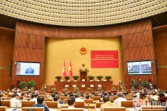 Tổng Bí thư Tô Lâm phát biểu chỉ đạo tại Hội nghị toàn quốc quán triệt Nghị quyết Hội nghị Trung ương 11 khóa XIII ngày 16/4. Ảnh: DUY LINH