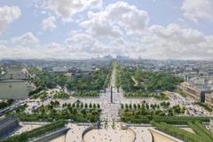 Hàng nghìn nhân sự sẽ được triển khai ở thủ đô Paris để bảo đảm an ninh trong thời gian diễn ra trận bán kết giữa đội tuyển Pháp và Maroc. (Ảnh: AFP/TTXVN)