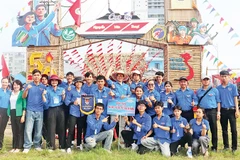 Hội trại thu hút hơn 1.000 đoàn viên, thanh niên. (Ảnh K.N)