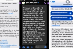 Các tin nhắn giả mạo Bưu điện Việt Nam được các đối tượng lừa đảo dùng để dẫn dụ khách hàng chuyển tiền.